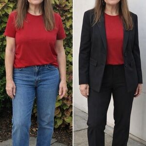 Theory Red Short Sleeve Tee